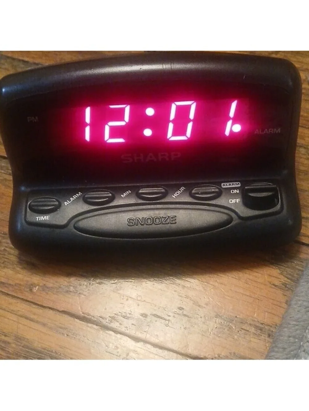 Sharp digital alarm